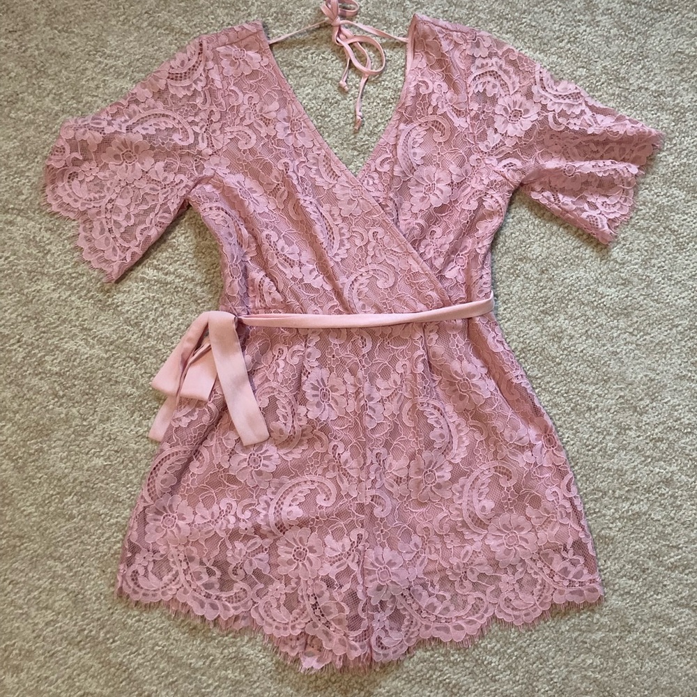 Francesca’s Lace Romper